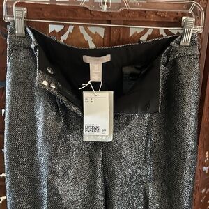 H&M Black and Metallic Pants
